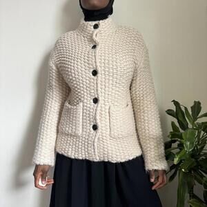 Zara Oversized chunky Woven Knit Cardigan Jacket size‎ S